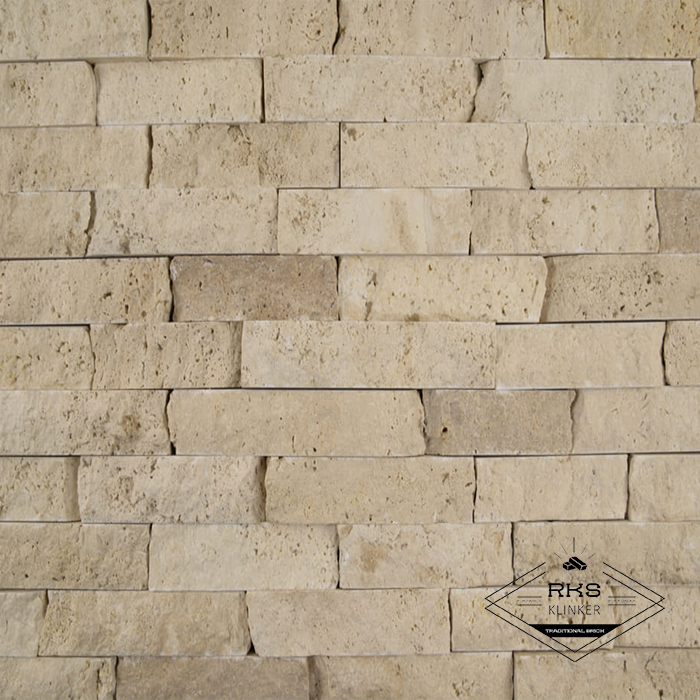 Фасадный камень Полоса - Травертин Бежевый Classic Light в Калуге